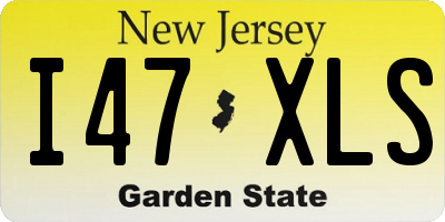 NJ license plate I47XLS