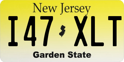 NJ license plate I47XLT