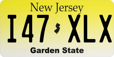 NJ license plate I47XLX