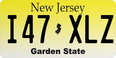NJ license plate I47XLZ