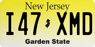NJ license plate I47XMD