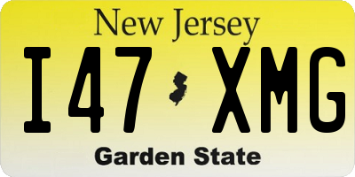 NJ license plate I47XMG
