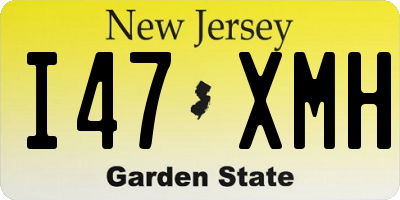 NJ license plate I47XMH