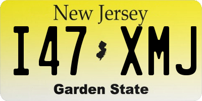 NJ license plate I47XMJ