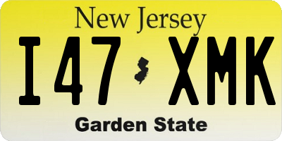 NJ license plate I47XMK
