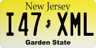 NJ license plate I47XML