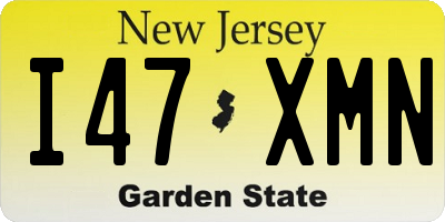NJ license plate I47XMN
