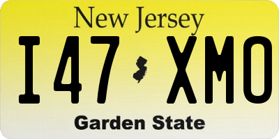 NJ license plate I47XMO