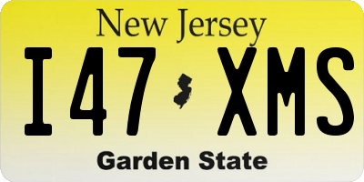 NJ license plate I47XMS