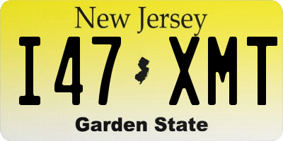 NJ license plate I47XMT