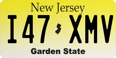 NJ license plate I47XMV