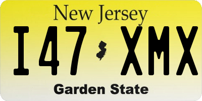 NJ license plate I47XMX