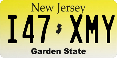 NJ license plate I47XMY