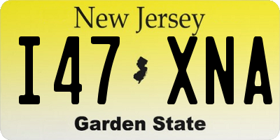 NJ license plate I47XNA