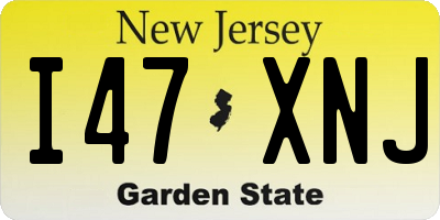 NJ license plate I47XNJ