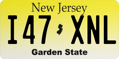 NJ license plate I47XNL