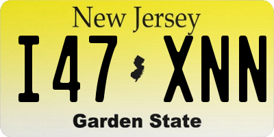 NJ license plate I47XNN