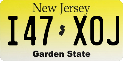 NJ license plate I47XOJ