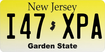 NJ license plate I47XPA