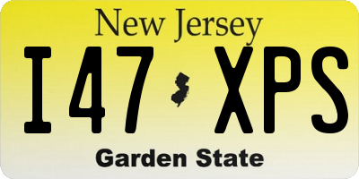 NJ license plate I47XPS