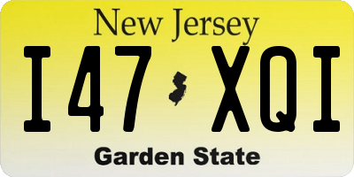 NJ license plate I47XQI