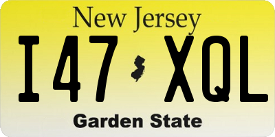NJ license plate I47XQL