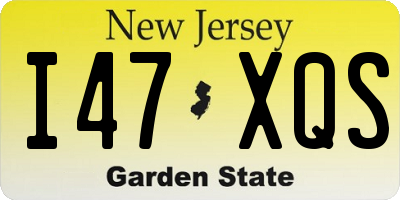 NJ license plate I47XQS