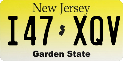 NJ license plate I47XQV