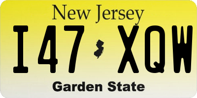 NJ license plate I47XQW