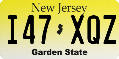 NJ license plate I47XQZ