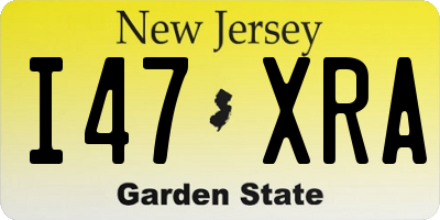 NJ license plate I47XRA