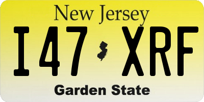 NJ license plate I47XRF