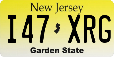 NJ license plate I47XRG