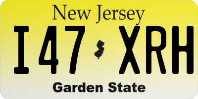 NJ license plate I47XRH