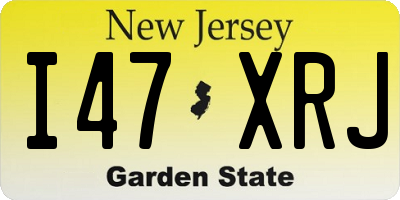 NJ license plate I47XRJ