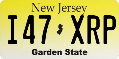 NJ license plate I47XRP