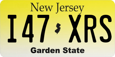 NJ license plate I47XRS