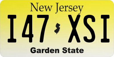 NJ license plate I47XSI