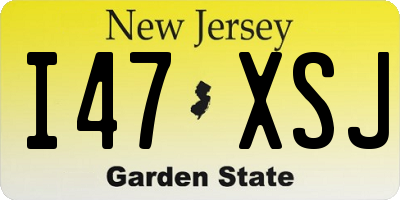 NJ license plate I47XSJ