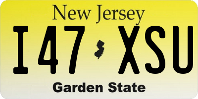 NJ license plate I47XSU
