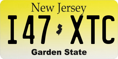 NJ license plate I47XTC