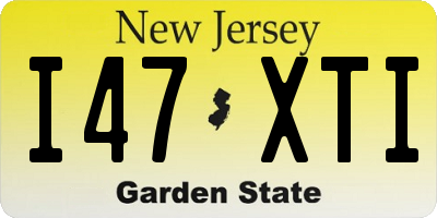 NJ license plate I47XTI
