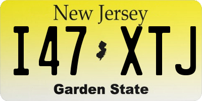 NJ license plate I47XTJ