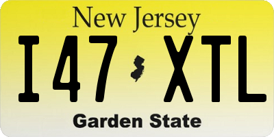 NJ license plate I47XTL