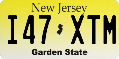 NJ license plate I47XTM