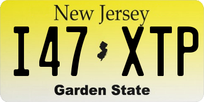 NJ license plate I47XTP