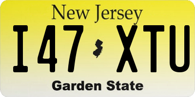 NJ license plate I47XTU