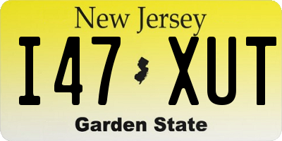 NJ license plate I47XUT
