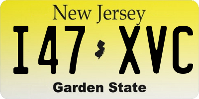 NJ license plate I47XVC