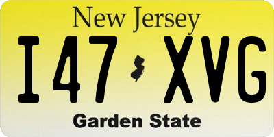 NJ license plate I47XVG